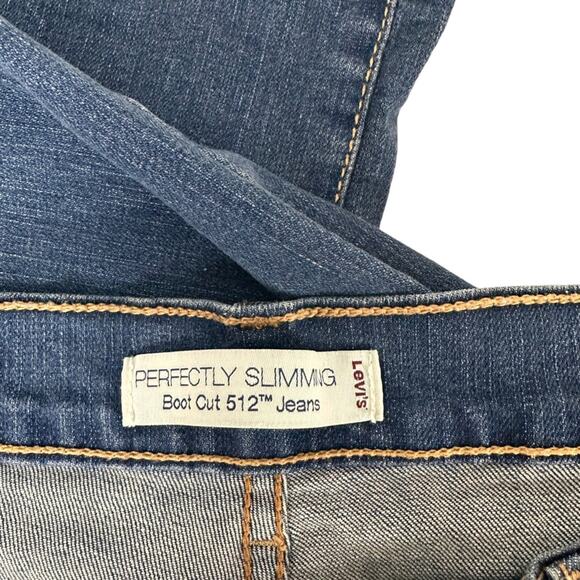 Levis Jeans Perfectly Slimming High Rise Boot Cut 512  Studded Pockets Size 16M - Picture 12 of 15